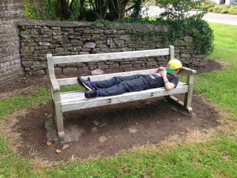 Trying out a bench....