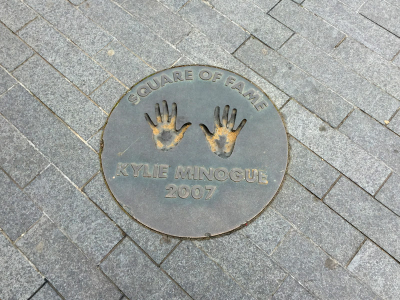 Kylie Minogue WEmbley Arena handprints