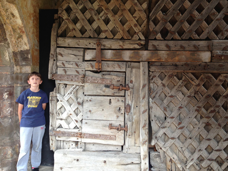 Chepstow Castle doors