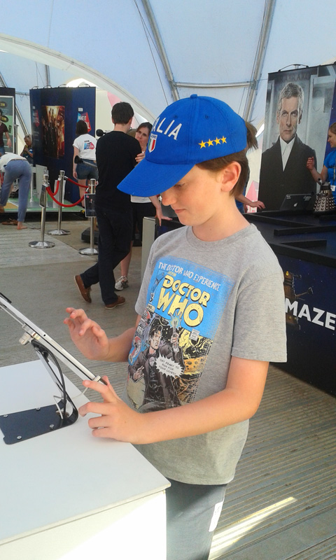 Playing 'The Doctor and the Dalek' at Make It Digital Tour