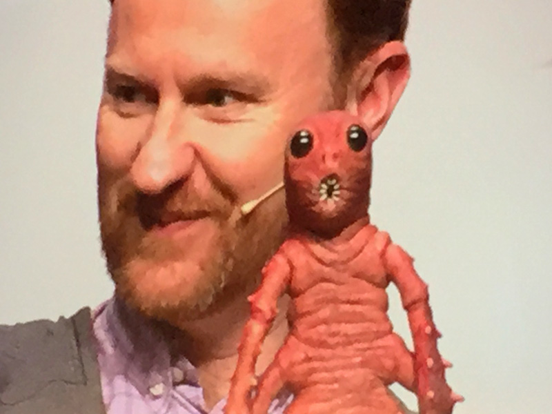 Mark Gatiss with Mr Sweet at the Doctor Who Festival