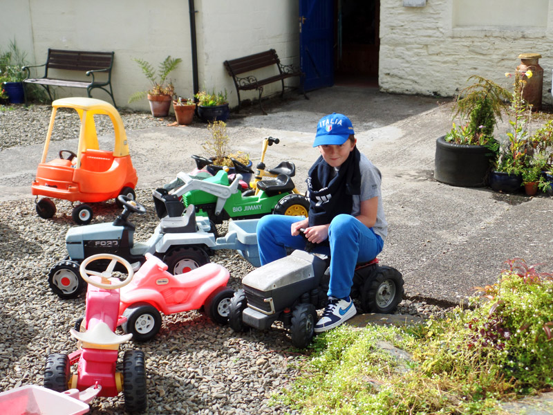 Tom playing at the West Wales Museum of Childhood