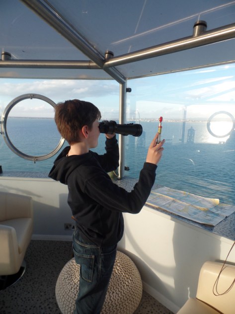 he panoramic view from the lighthouse on No Man's Fort.