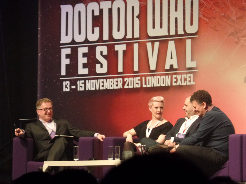 Meet the Writers at The Doctor Who Festival. Steven Moffat, Sarah Dollard and Peter Harness
