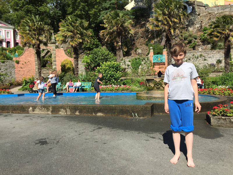 Paddling at Portmeirion