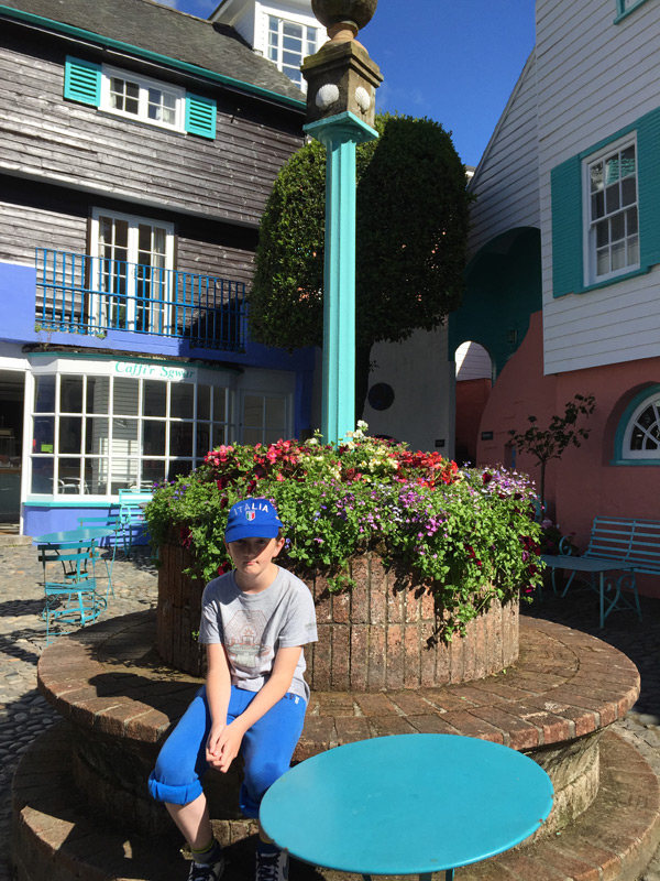 Tom in Battery Square in Portmeirion