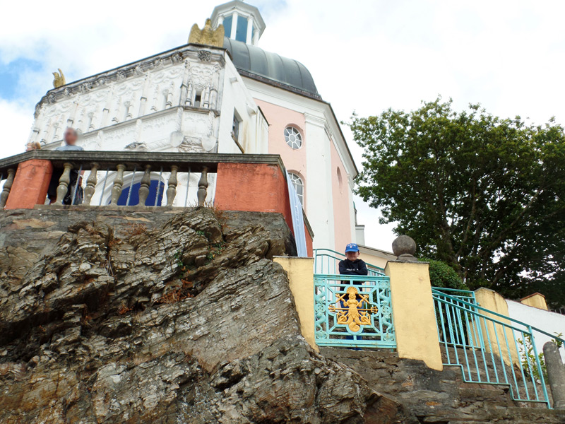 Outside the Pantheon at Portmeirion