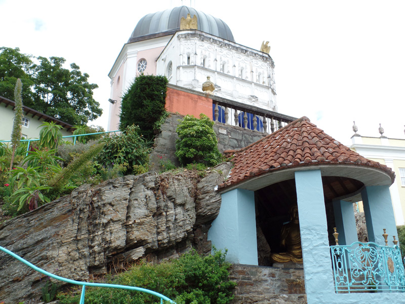 The Doctor is chased at Portmeirion