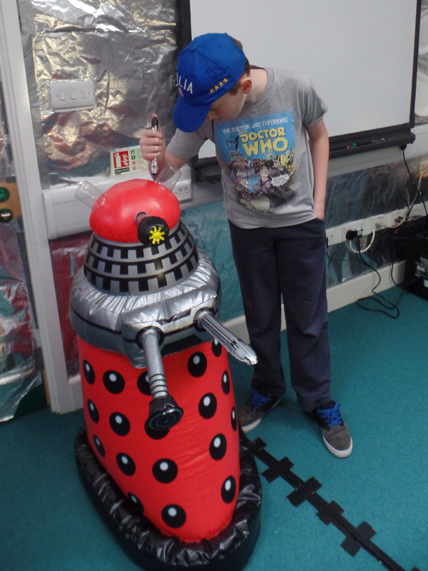 Dalek in Dunbury Academy TARDIS