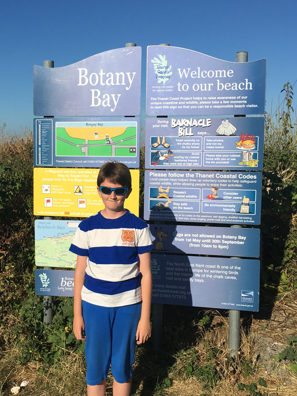 Tom Project Indigo visits Doctor Who filming location Botany Bay in Kent