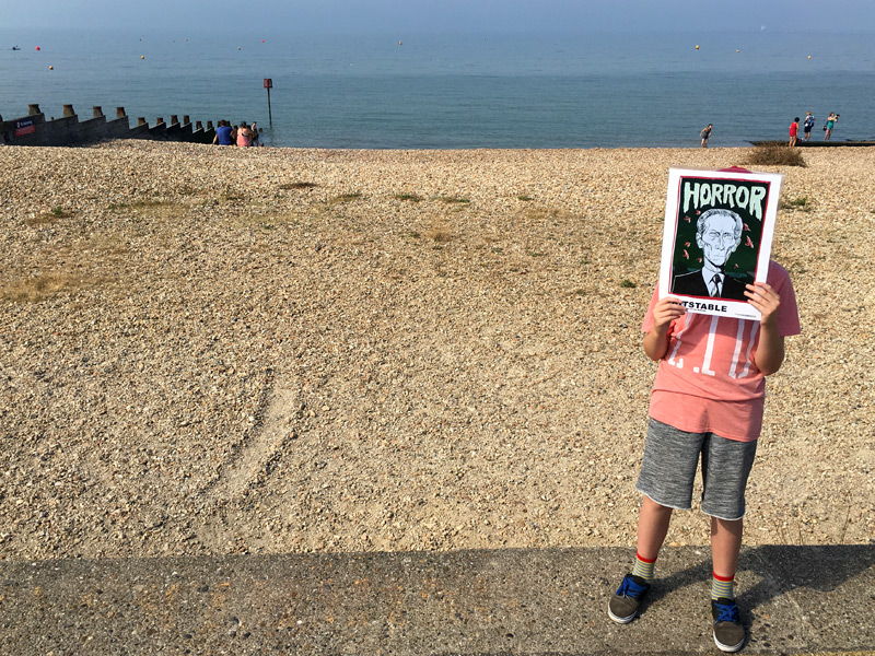 Tom Project Indigo models Quinton Winter's Peter Cushing in Whitstable, Kent