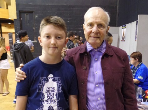 Tom Project Indigo meets Davros from Doctor Who, David Gooderson, at Film & Comic Con Bournemouth